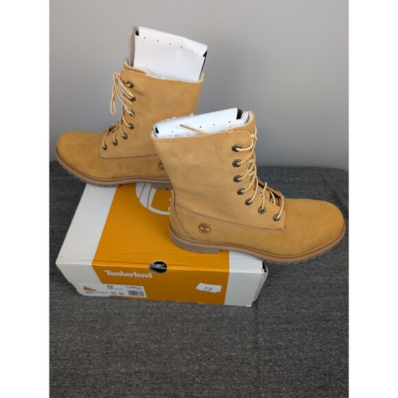 Timberland Women's Boots Size 9.5 Mid Calf Waterproof Brown Lace-up New With Box - Picture 3 of 13